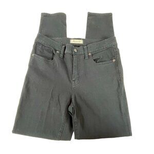Madewell 9" High Riser Skinny Denim Jeans Sz 28 Womens Black Stretchy